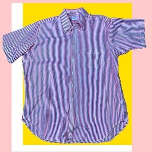 Vintage Brooks Brothers Red Stripes USA Size 17.5